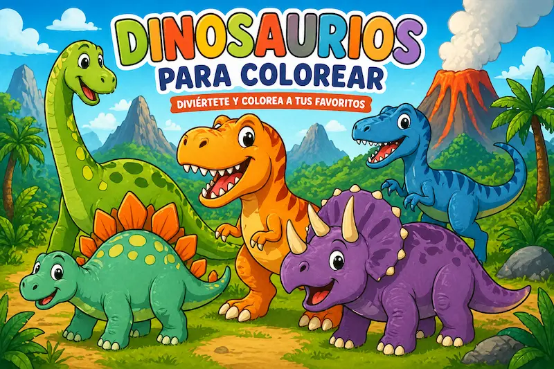 Dinosaurios para colorear