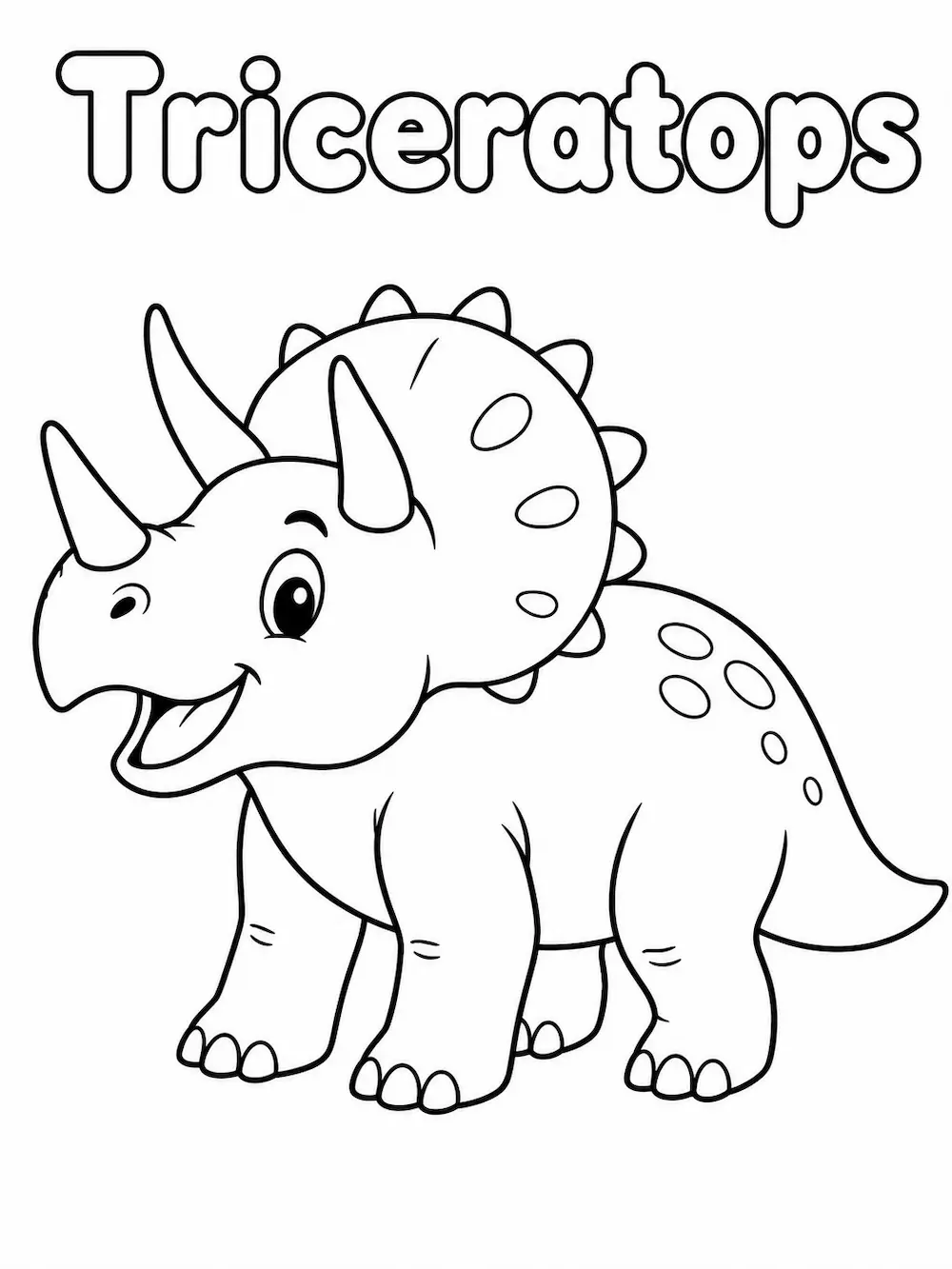 Triceratops para colorear
