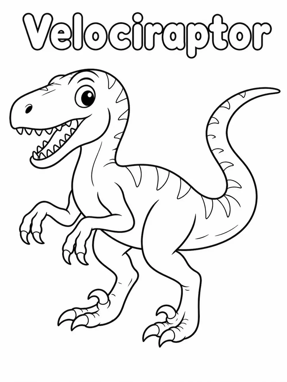 Velociraptor para colorear