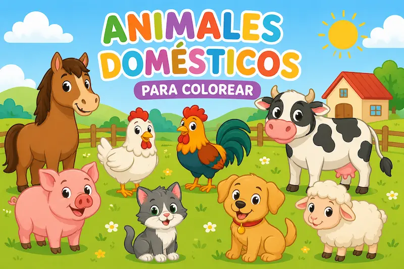 Animales domésticos para colorear
