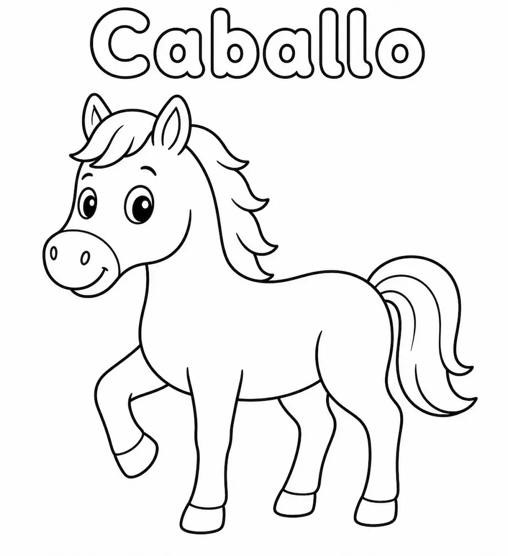 Caballo para colorear