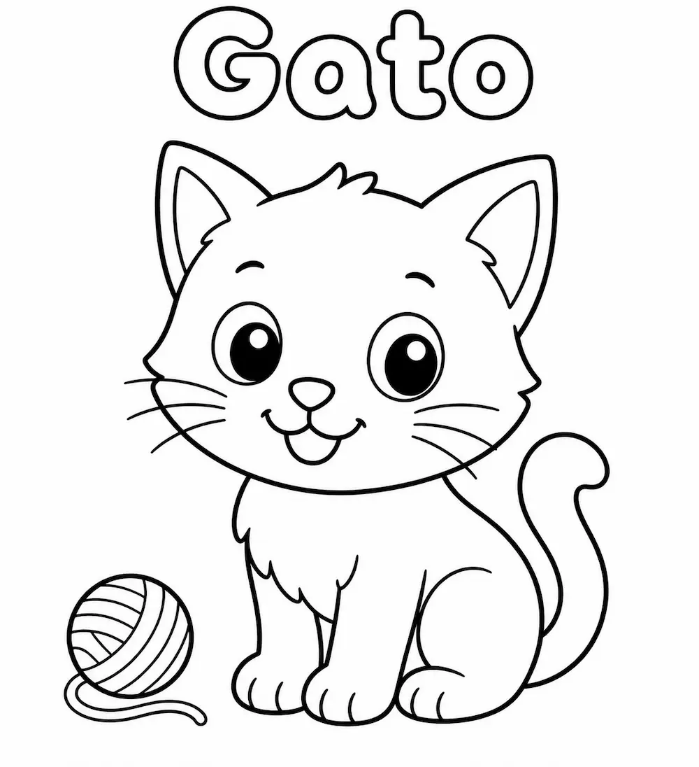 Gato para colorear
