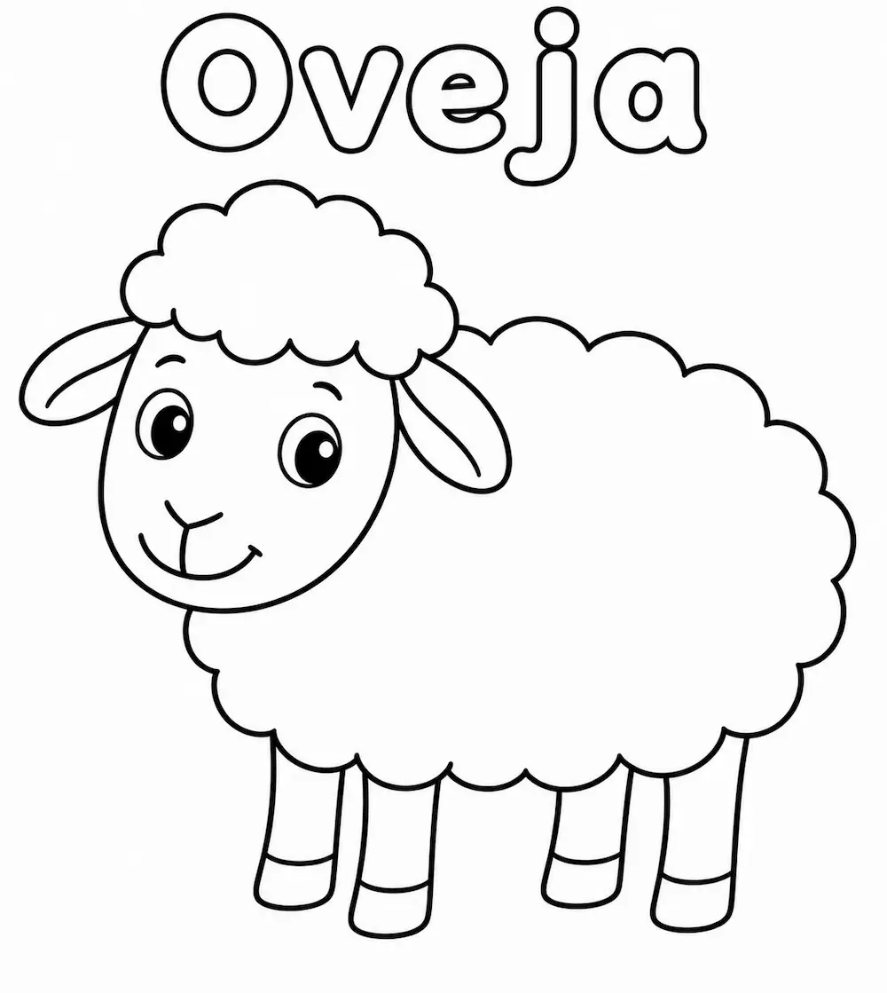 Oveja para colorear