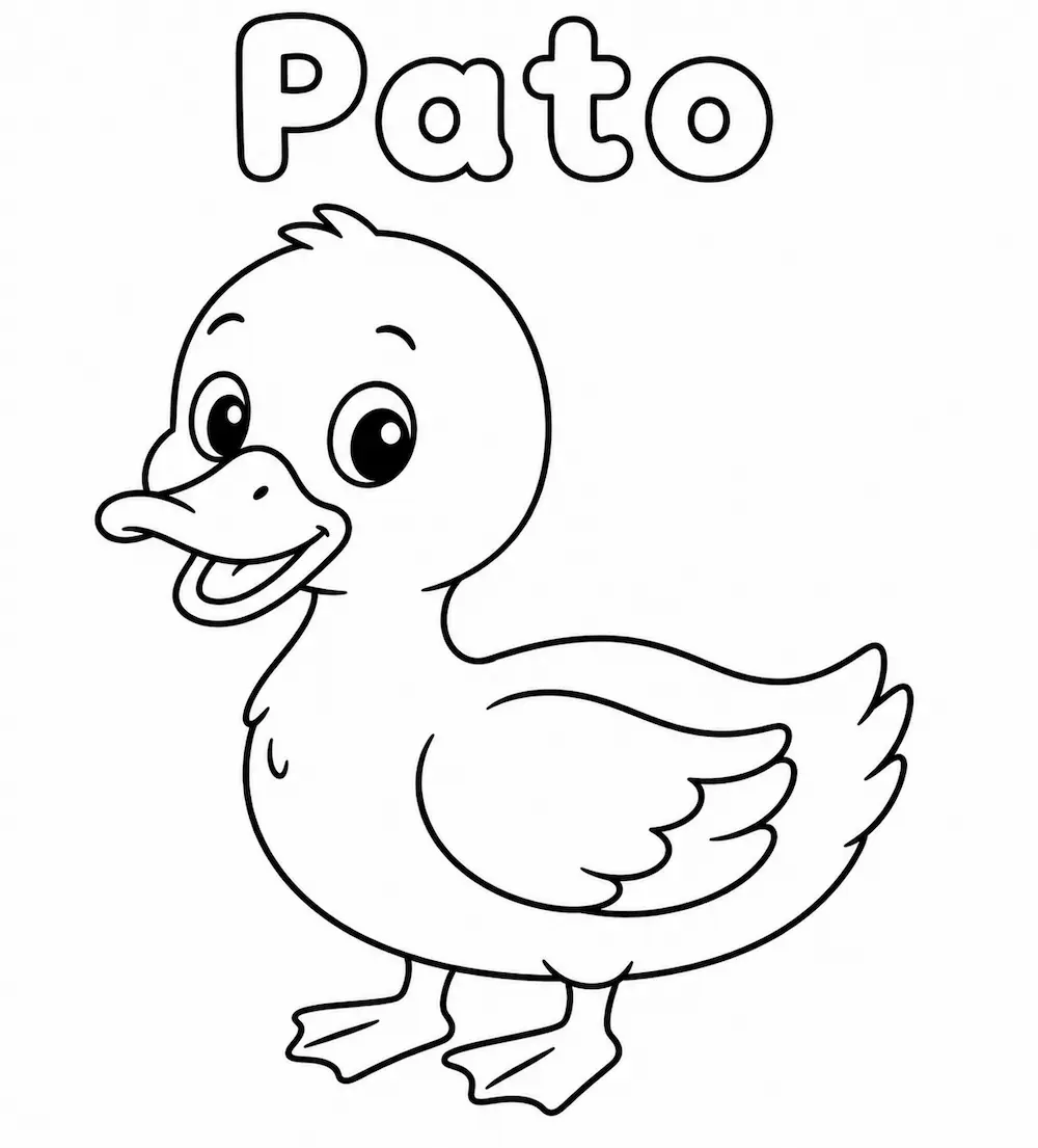Pato para colorear