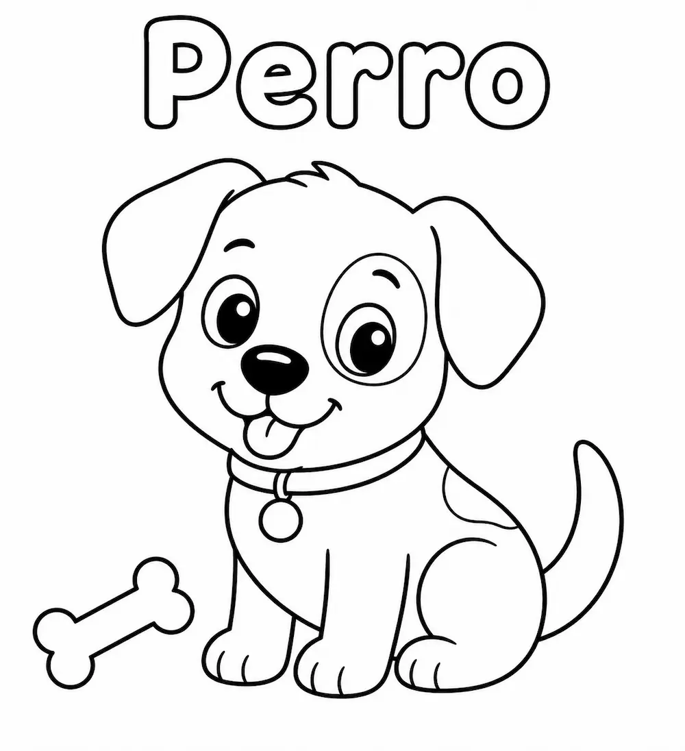 Perro para colorear