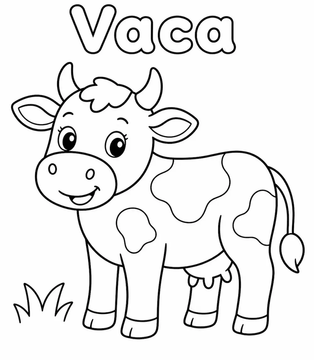 Vaca para colorear