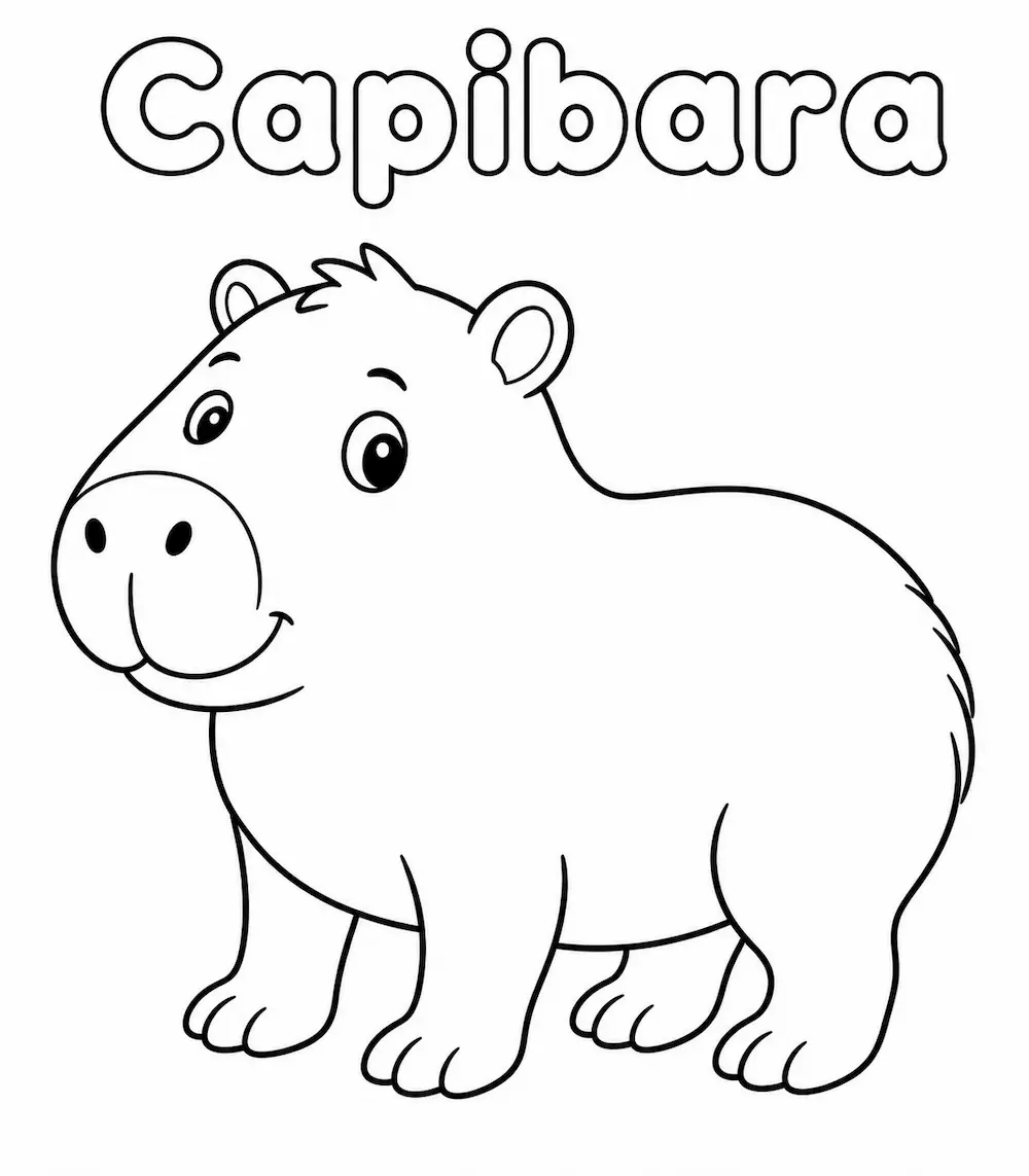 Capibara para colorear