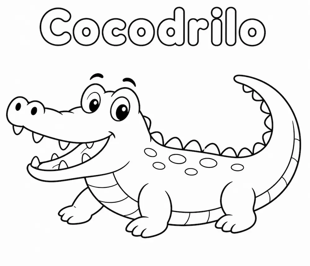 Cocodrilo para colorear