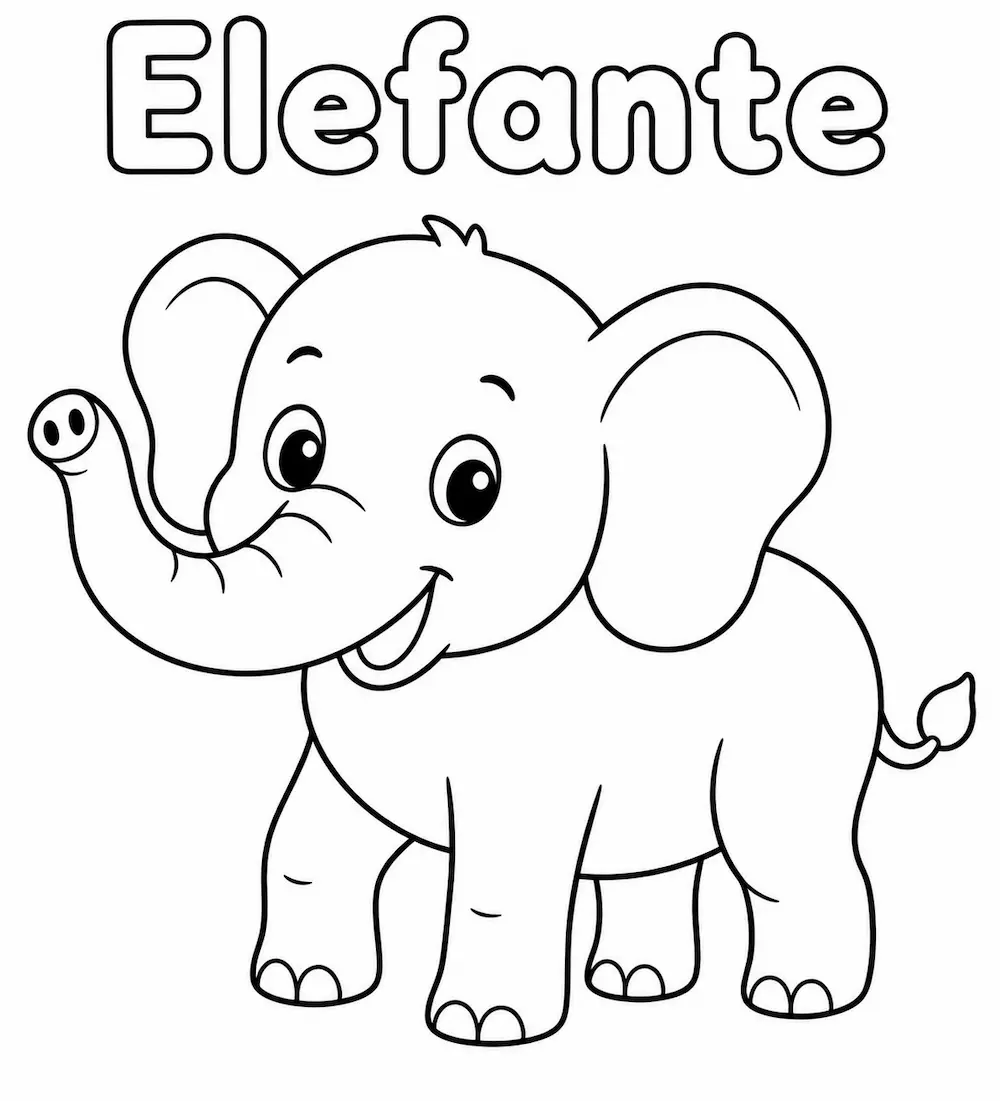 Elefante para colorear