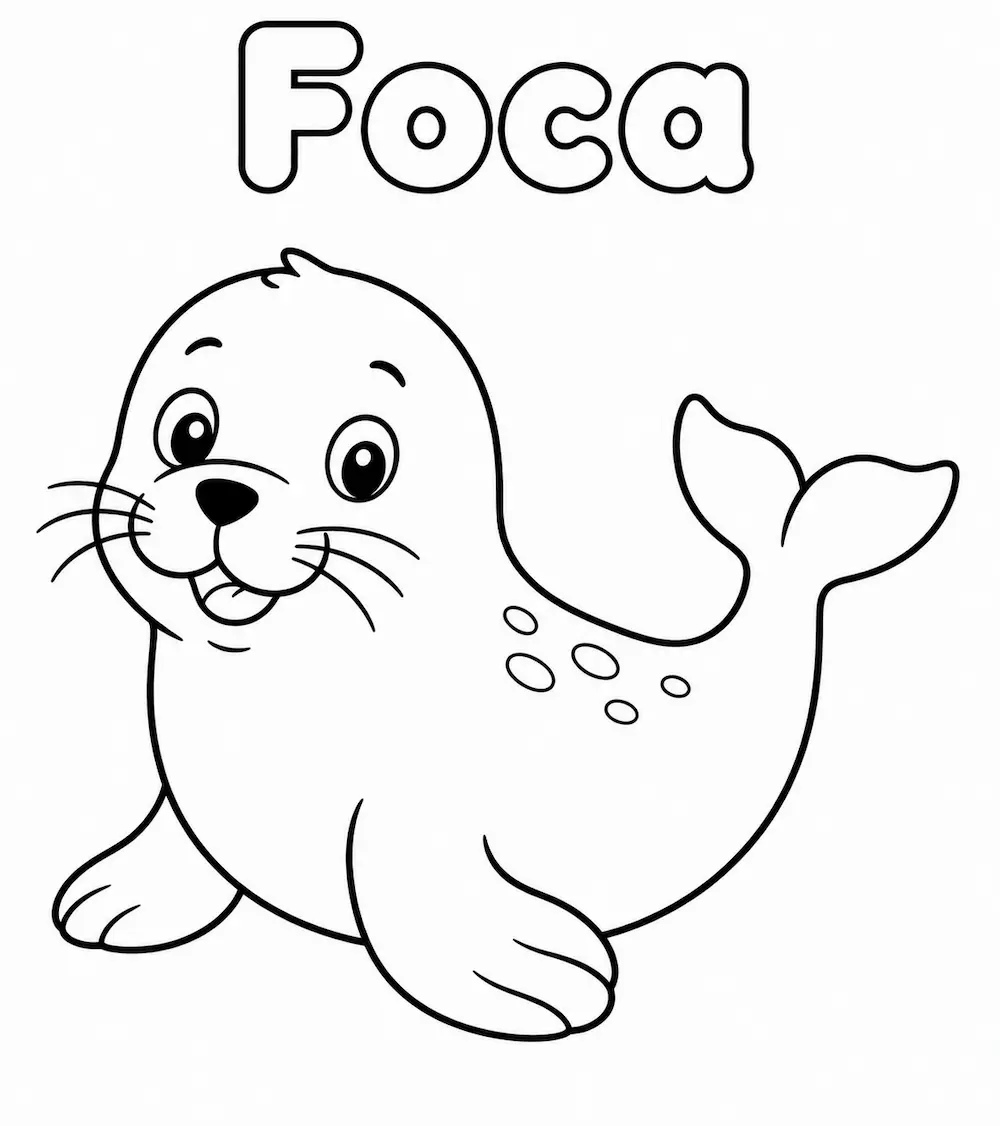 Foca para colorear