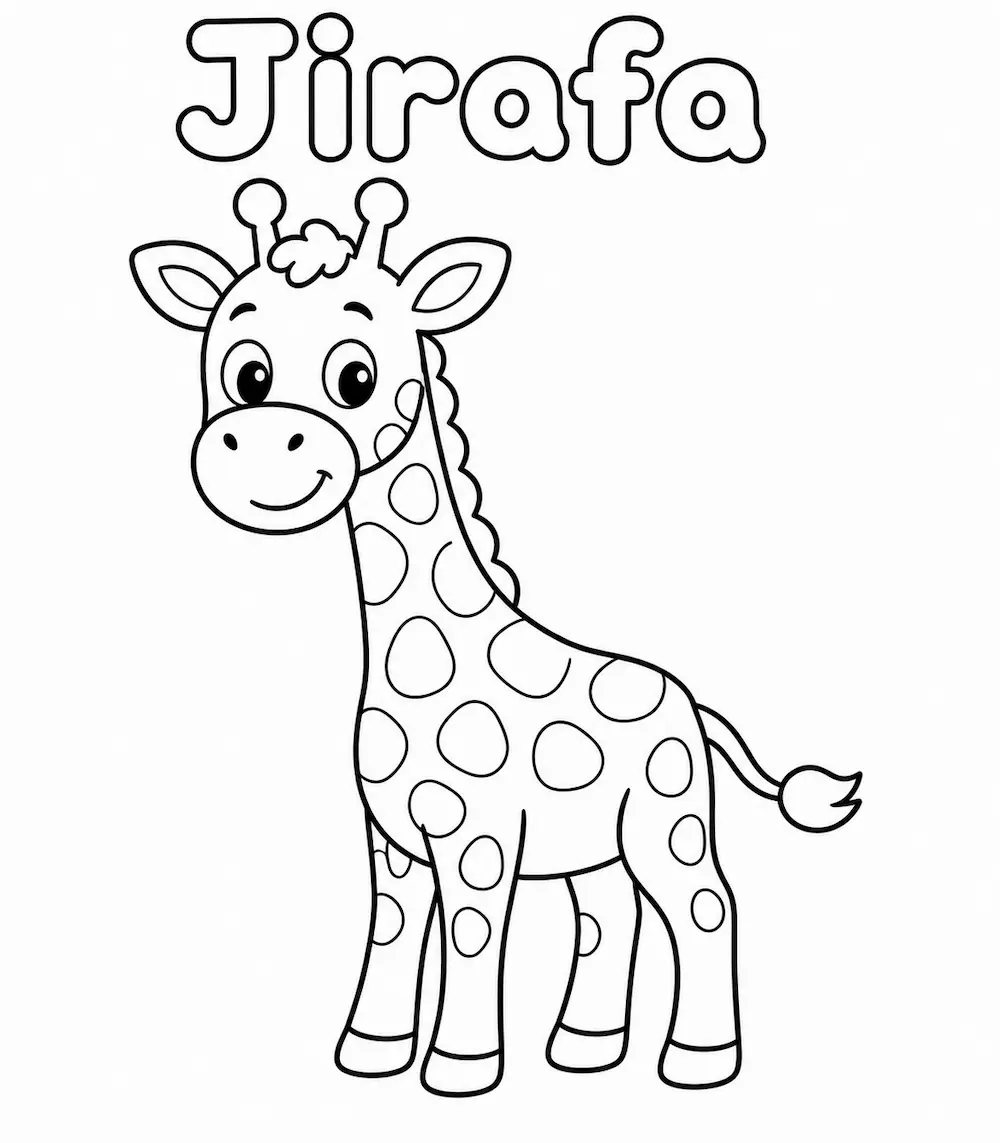 Jirafa para colorear