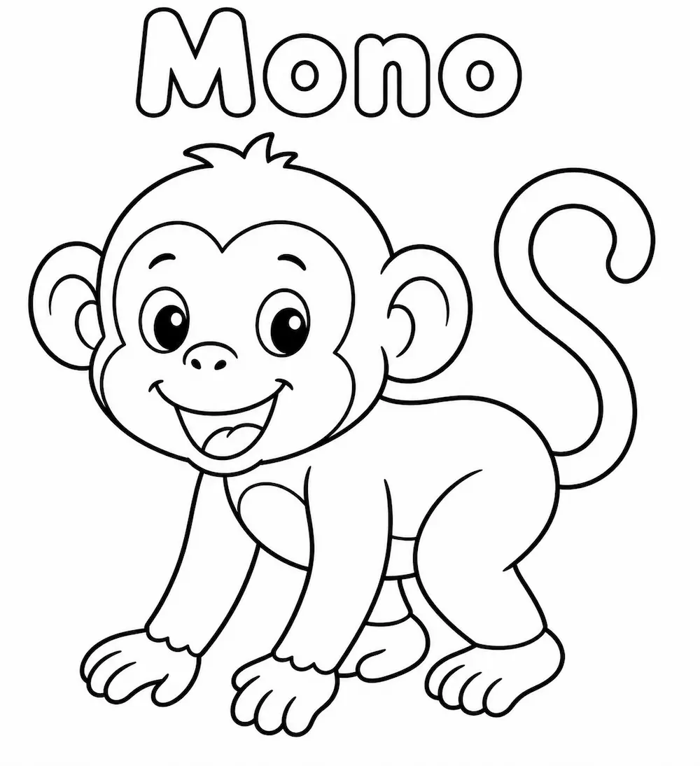 Mono para colorear