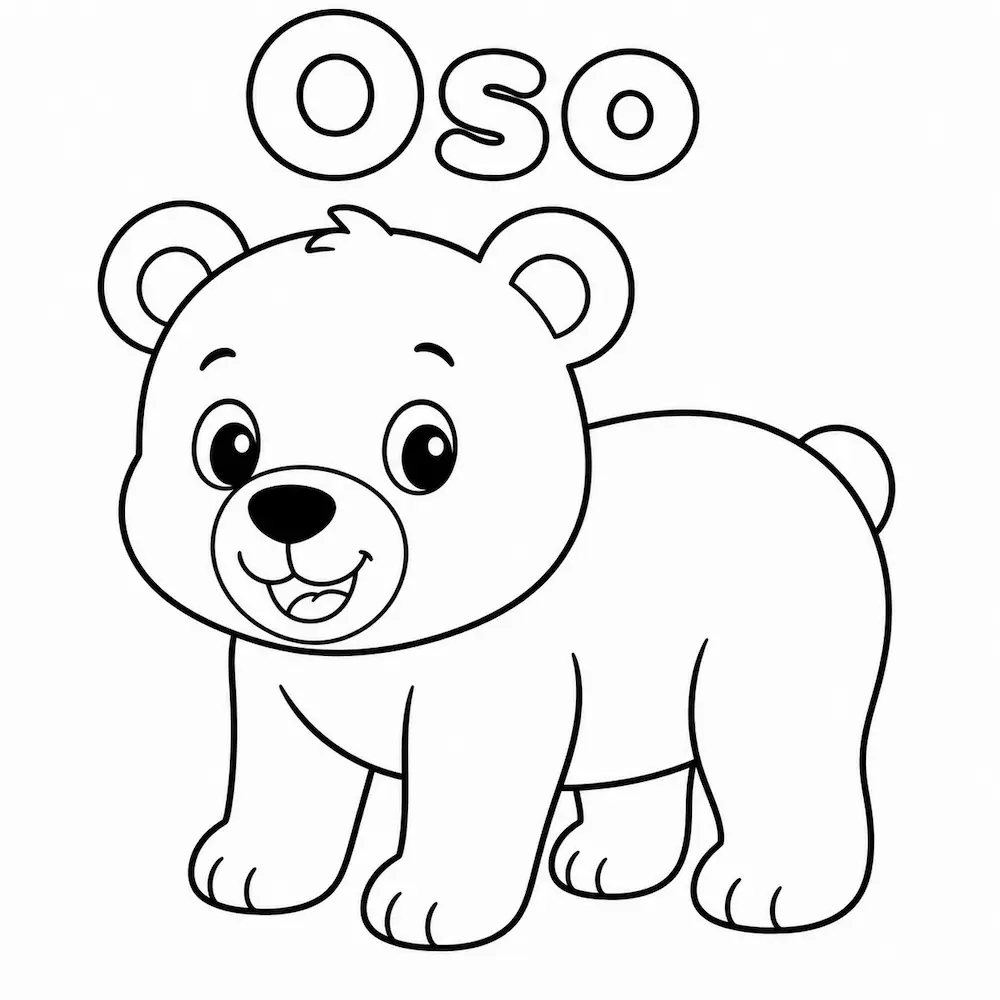 Oso para colorear