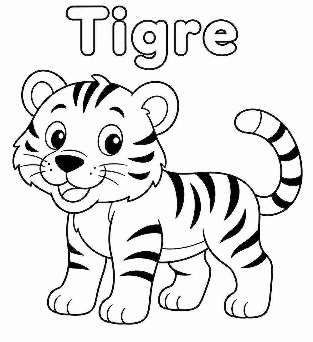 Tigre para colorear