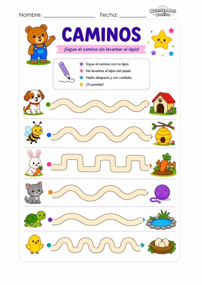 Caminos guiados para niños