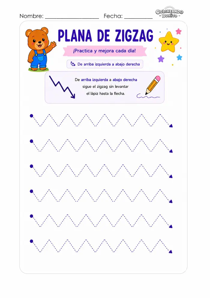 Plana zigzag para niños