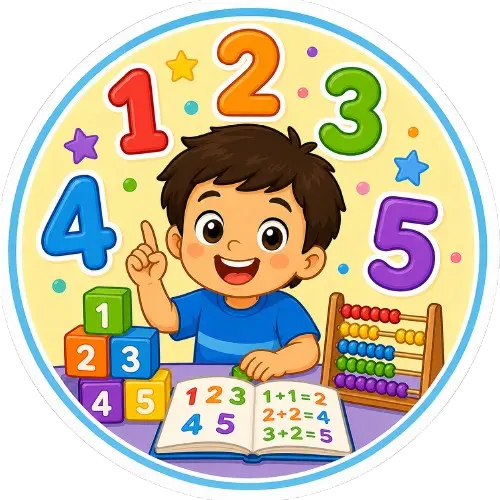 Fichas de números para niños para colorear